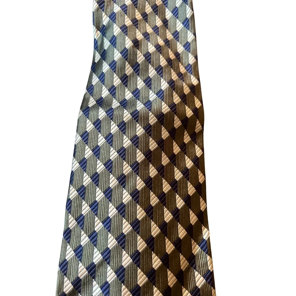 J.S. A. Bank Corporate Neckties Lot of 2 Geometric Patterned Silk‎ Ties Men's